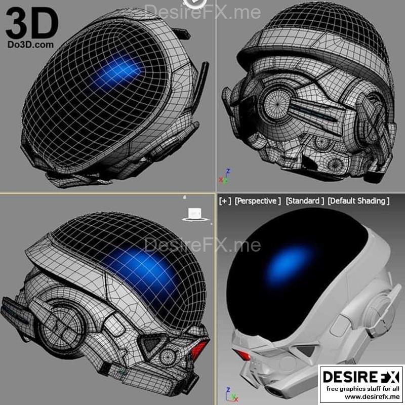 质量效应瑞德头盔 - 3D打印模型|Mass effect Ryder helmet – 3D Print Model STL