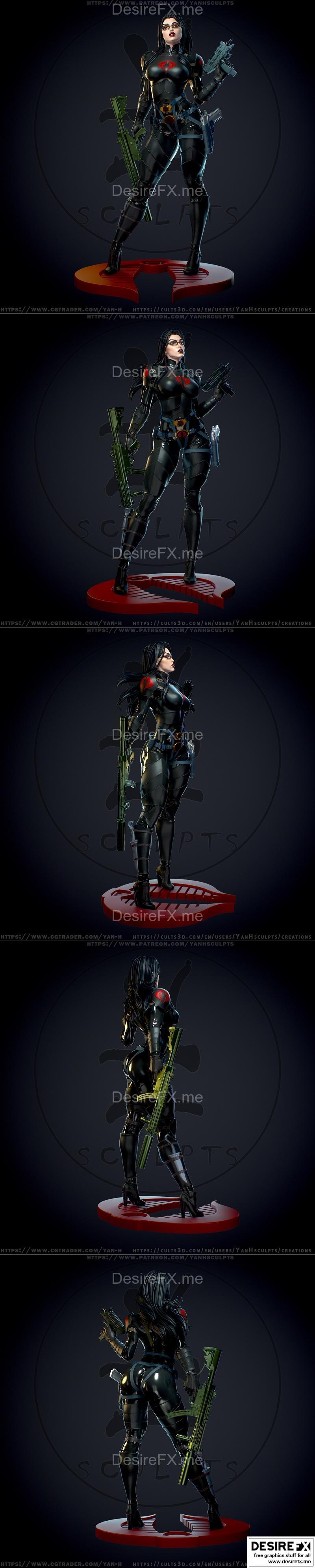 巴龙夫人 –  Yan-H – 3D打印模型|Baroness – Yan-H – 3D Print Model STL