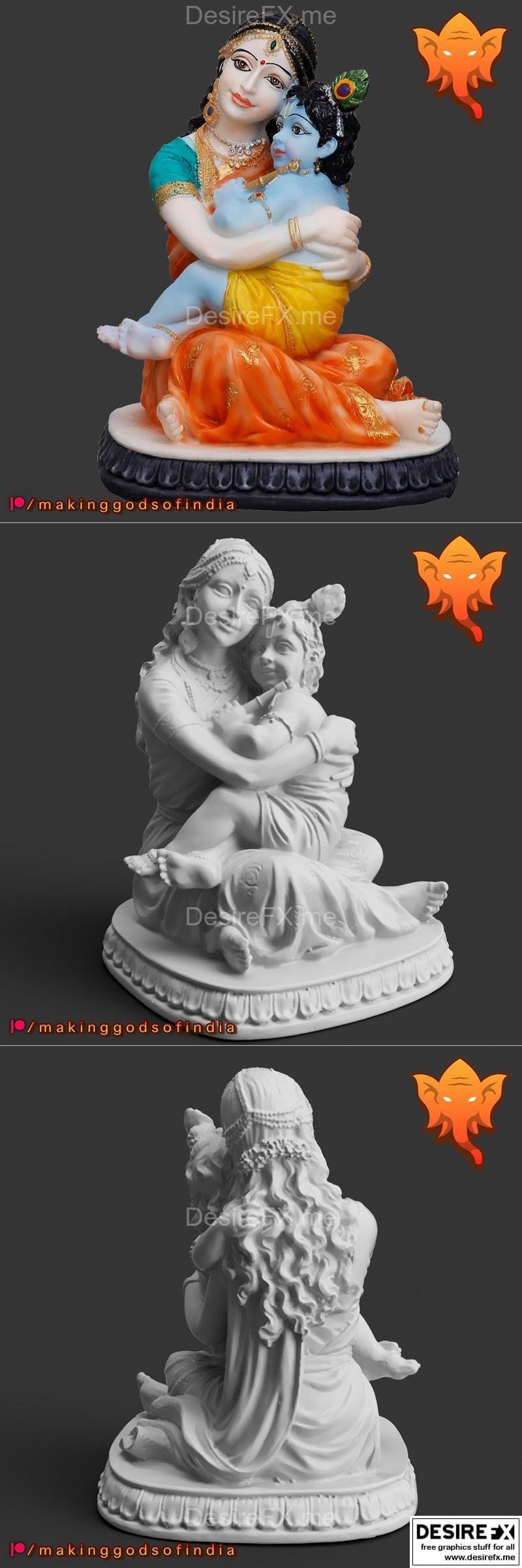 克里希纳母亲 3D打印模型|Krishna Mother – 3D Print Model STL