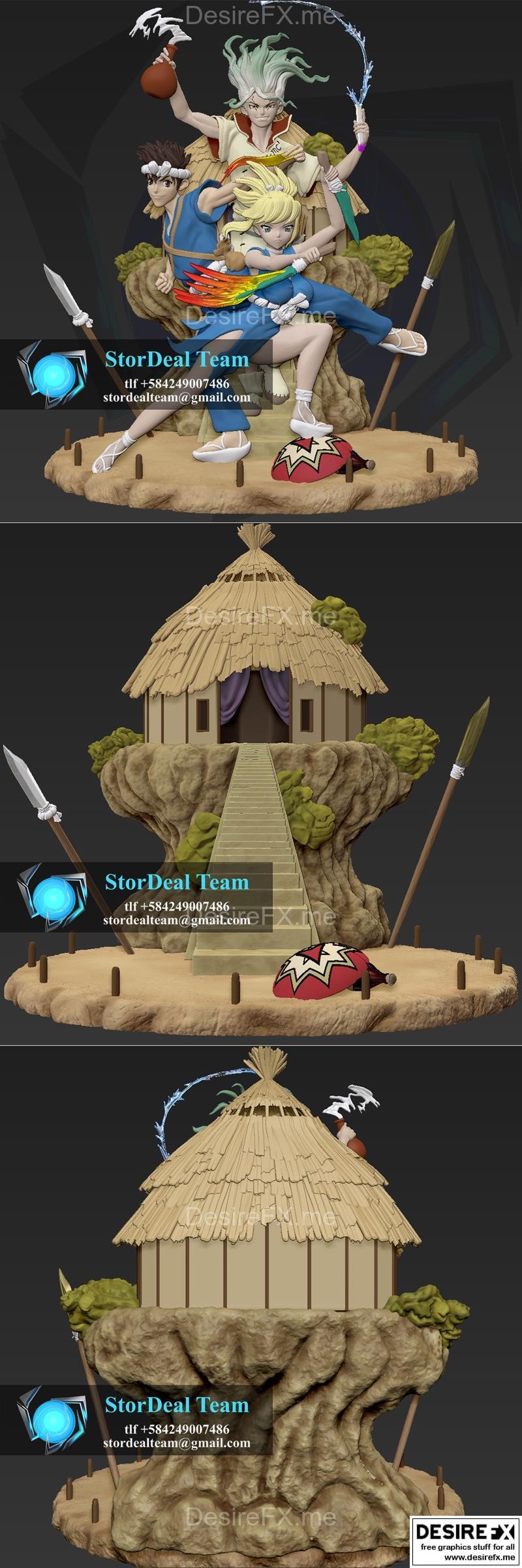 可贺克罗姆森库 3D打印模型|Kohaku Crome Senku – 3D Print Model STL