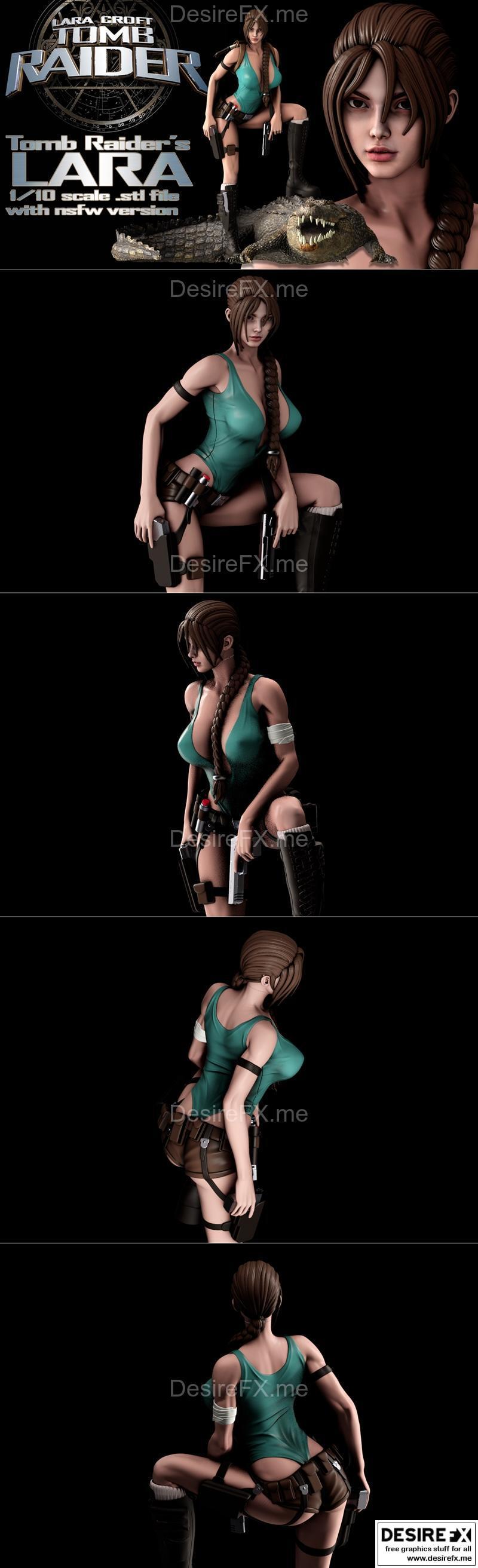 劳拉·克罗夫特 Tomb Raider 3D打印模型|Lara Croft Tomb Raider – 3D Print Model STL