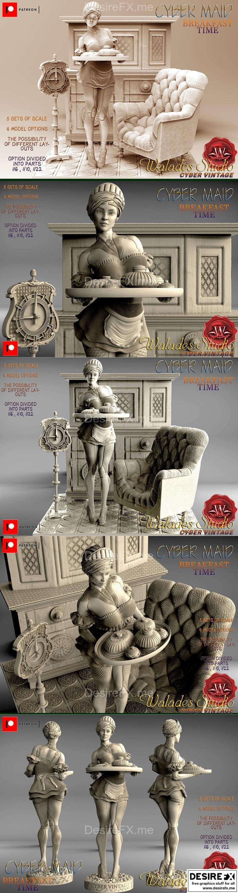 Cyber Maid 2 3D打印模型|Cyber Maid 2 – 3D Print Model STL