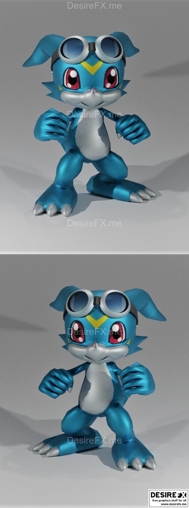 Digimon冒险者02 3D打印模型|Veemon Davis Digimon Adventure 02 – The Beginning – 3D Print Model STL