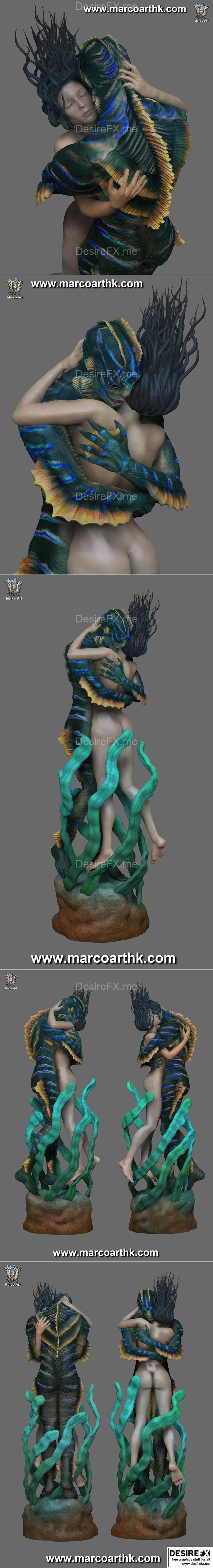 马可艺术-水之形态-水之女神 3D打印模型|Marco Art – The Shape of Water – 3D Print Model STL