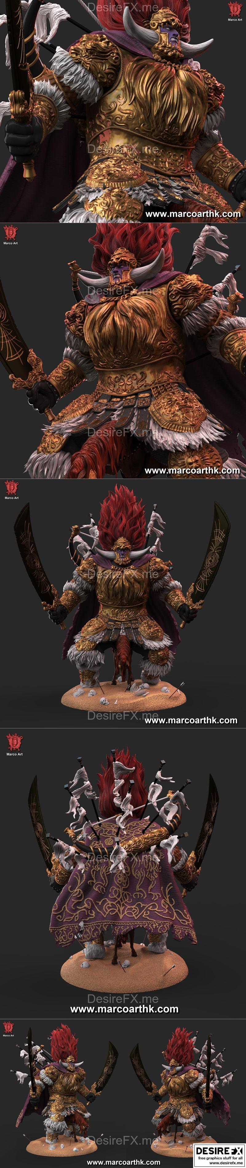 马洛克艺术 - 剑与魔法 - 雷达恩 3D打印模型|Marco Art – Elden Ring Radahn – 3D Print Model STL