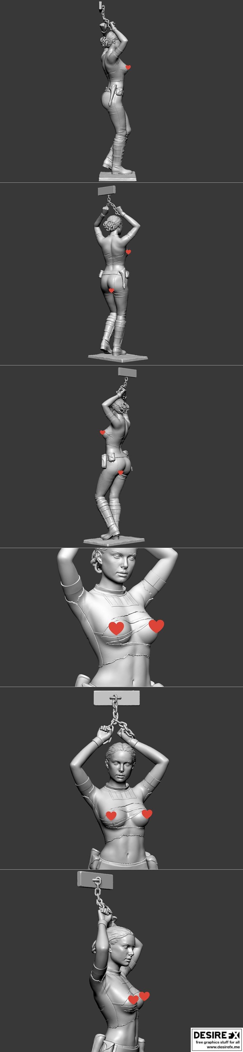 帕德梅手铐模型 3D打印 STL|Padme in handcuffs NSFW Version – 3D Print Model STL