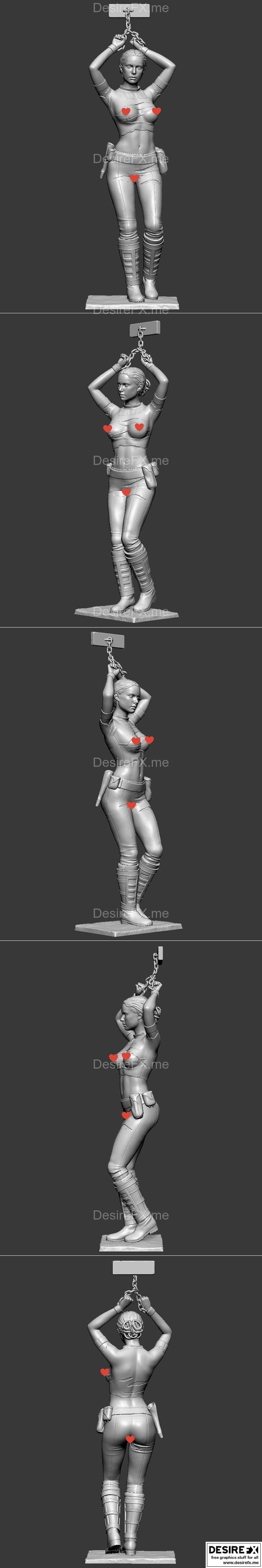 帕德梅手铐模型 3D打印 STL|Padme in handcuffs NSFW Version – 3D Print Model STL