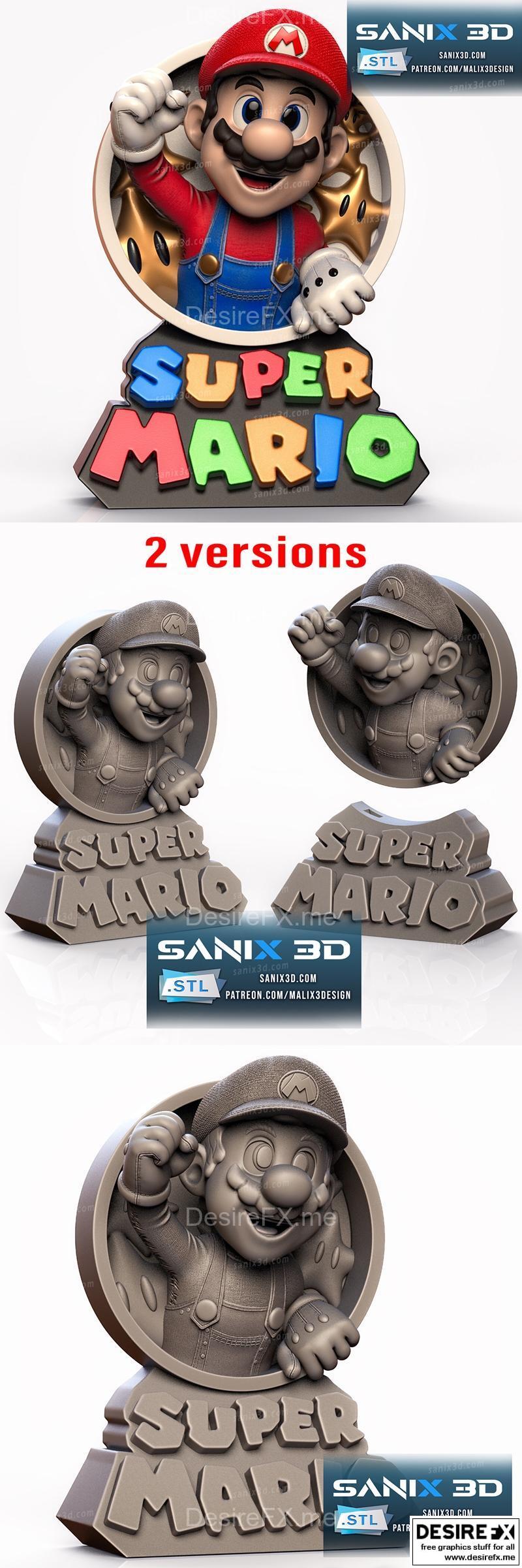 Sanix - 超级马里奥 - 3D打印模型|Sanix – Super Mario – 3D Print Model STL
