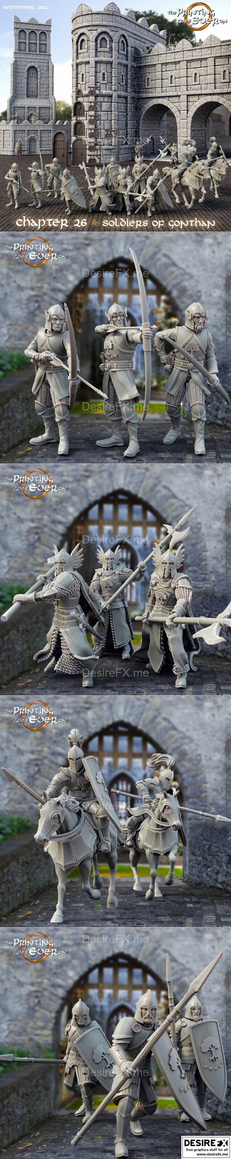 3D打印模型：冈塔之兵|The Printing Goes Ever On – Chapter 26 – Soldiers of Gonthan – 3D Print Model STL