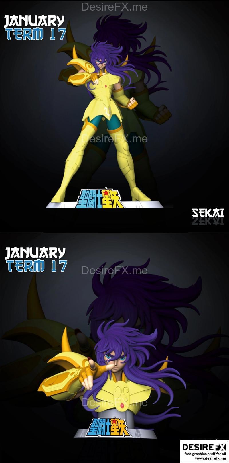 蝎子王米洛 3D打印雕塑模型|Milo of Scorpion Sculpture and bust – Sekai – 3D Print Model STL