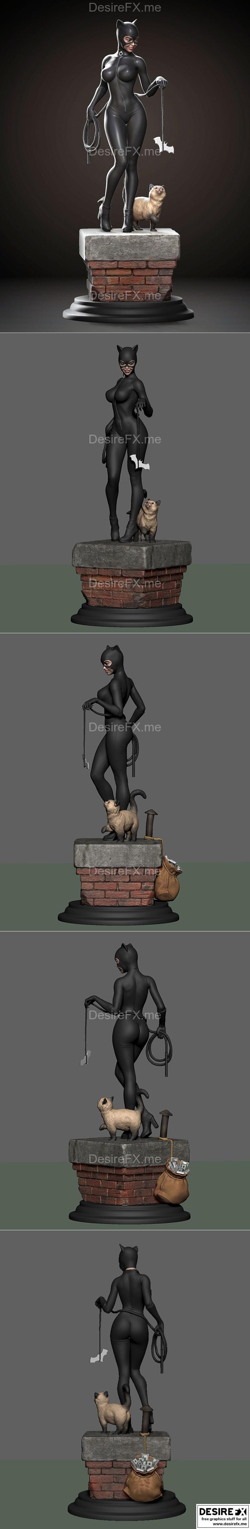 猫女 3D打印模型|Catwoman – 3D Print Model STL