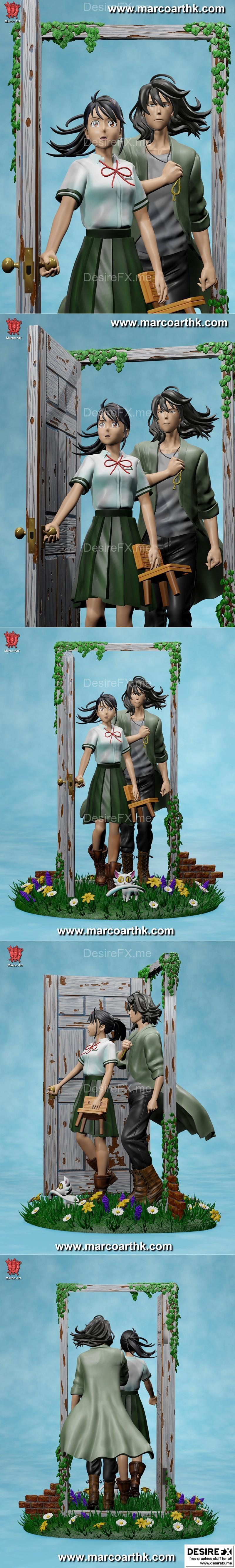 宏艺工作室 -《铃芽之旅》- 铃芽 3D打印模型|Macro Art – Suzume no Tojimari – Suzume – 3D Print Model STL