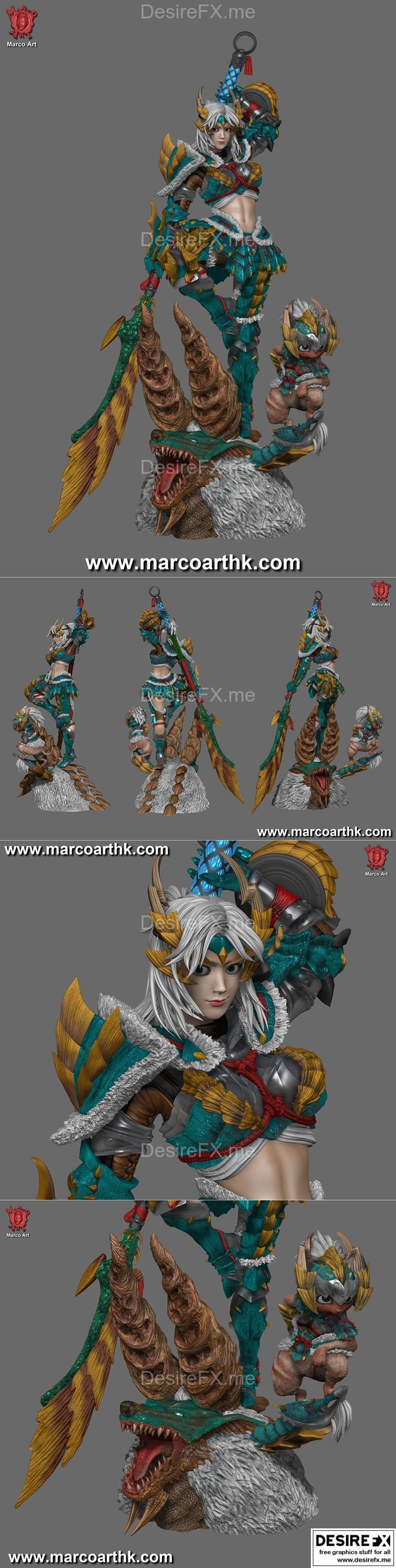 Marco Art - 《怪物猎人》3D打印模型|Marco Art – Monster Hunter – 3D Print Model STL