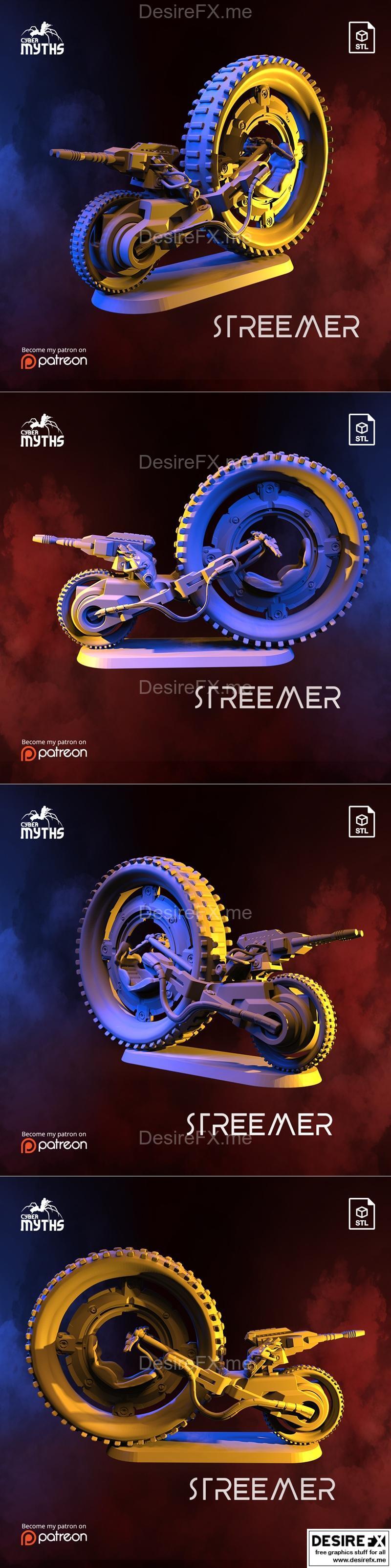 赛博迷思 3D打印模型|Cyber Myths – Cyber Byke Streemer – 3D Print Model STL