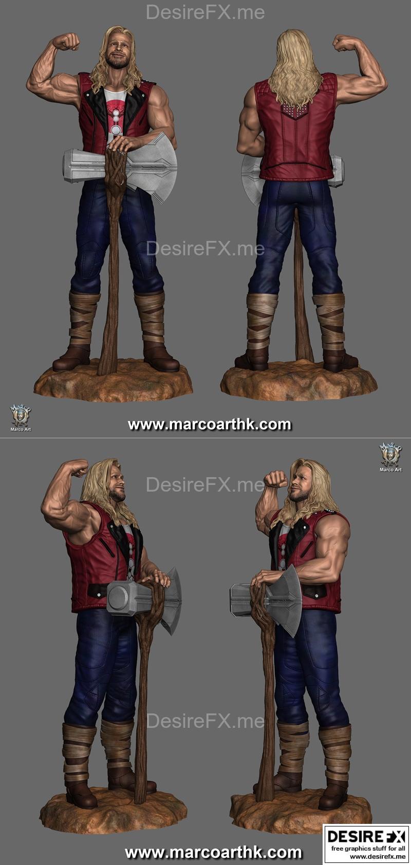 Marco Art - 史诗级休闲版雷神 - 3D打印模型|Marco Art – Casual Thor – 3D Print Model STL