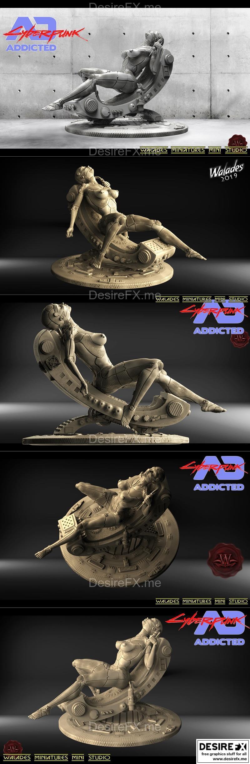 赛博朋克沉迷者——Walades迷你工作室3D打印模型|Cyberpunk Addicted – Walades Miniatures Mini Studio – 3D Print Model STL