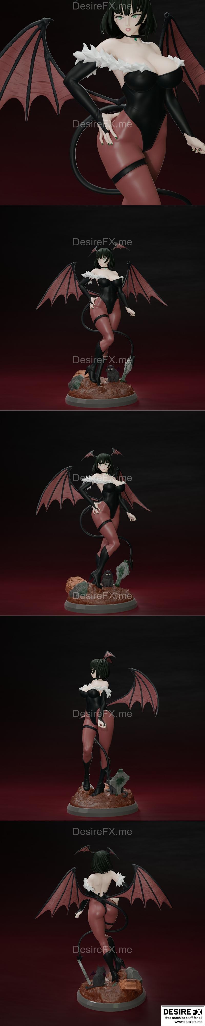 马尔科艺术 - 一拳超人 - 穆里根3D打印模型|Marco Art – Fubuki Morrigan One Punch-Man – 3D Print Model STL