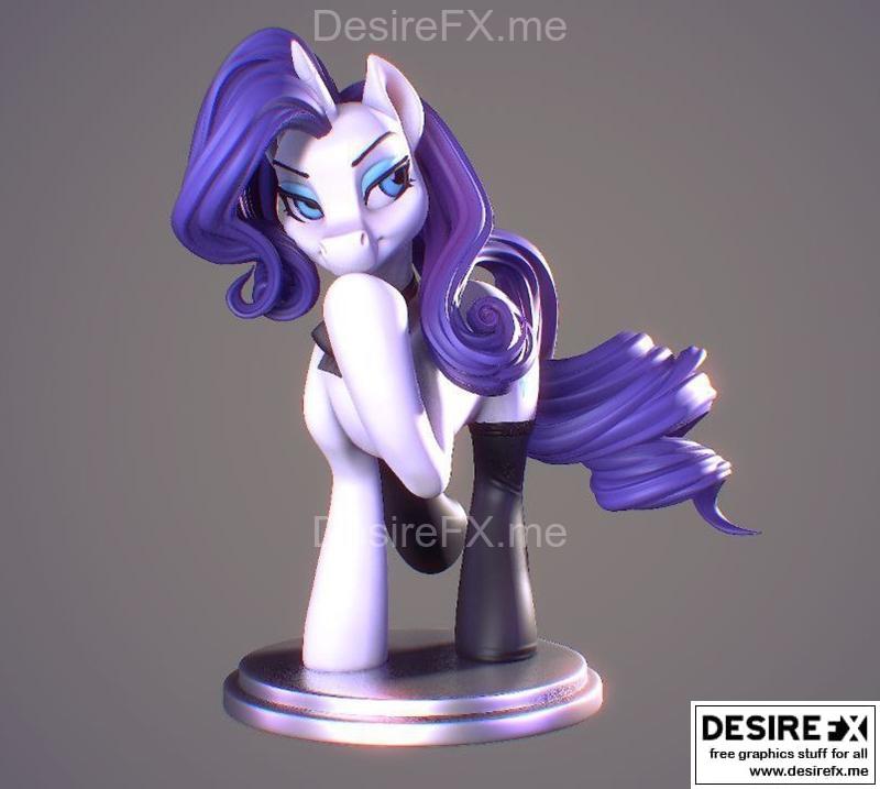 稀有度 - 动漫游戏角色3D打印模型|Rarity – 3D Print Model STL