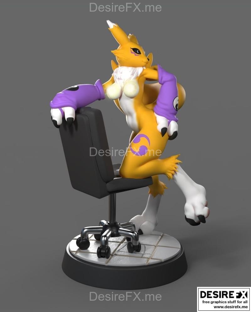 Renamon 3D打印模型|Renamon – 3D Print Model STL