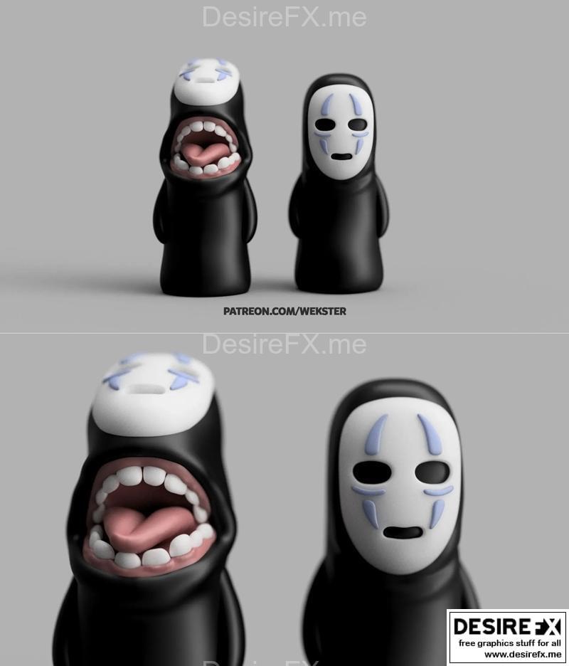 迷你无脸怪 – 多材料3D打印模型|Mini No Face – single and multimaterial – 3D Print Model STL