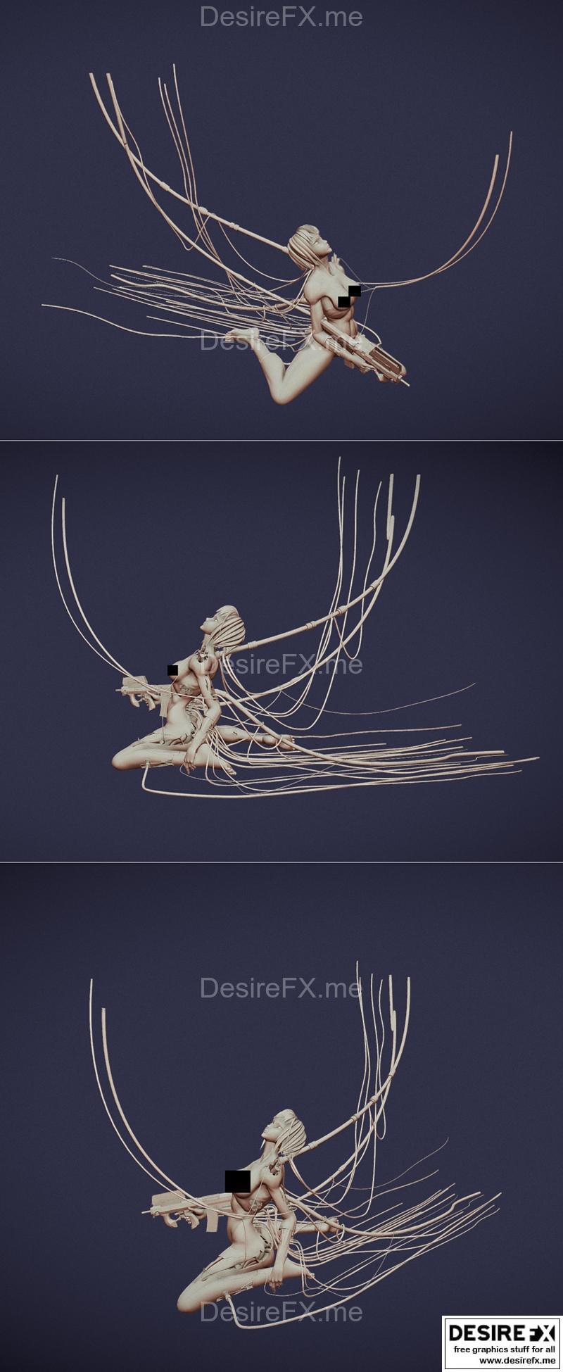 《攻壳机动队》3D打印模型设计|Ghost in the Shell fan art – 3D Print Model STL