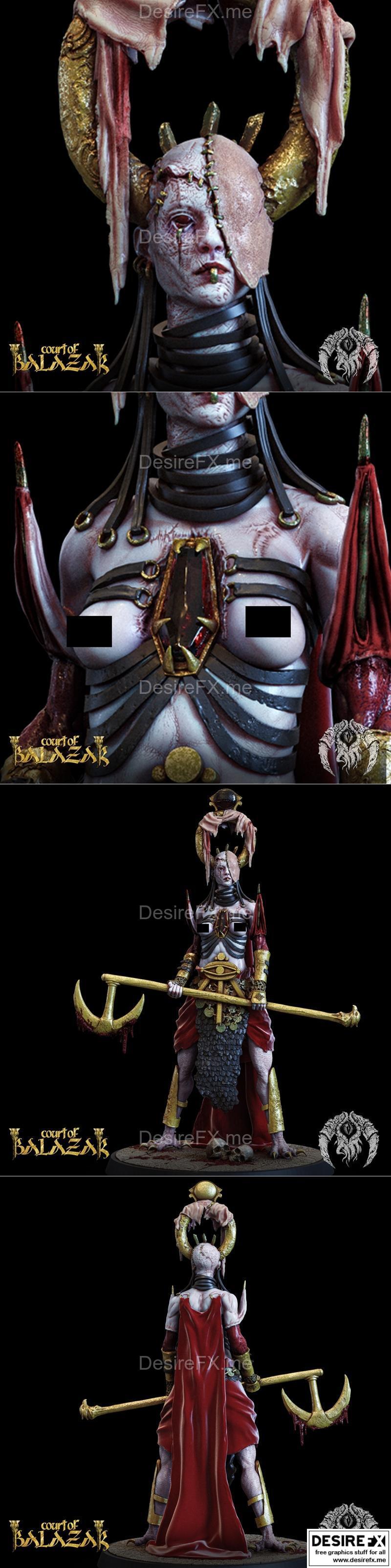 Bestiarum迷你模型 - 通用指挥官阿特拉克斯 - 3D打印模型|Bestiarum Miniatures – General Atraxes – 3D Print Model STL