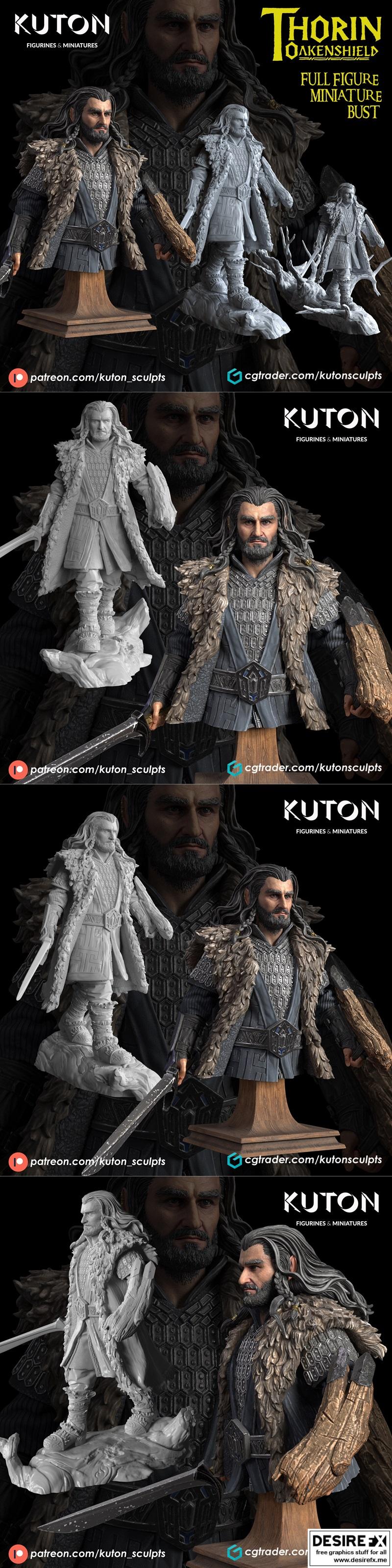 KUTON – 玩具战士托尔金·奥克恩谢尔 3D打印模型|KUTON – Thorin Oakenshield – 3D Print Model STL
