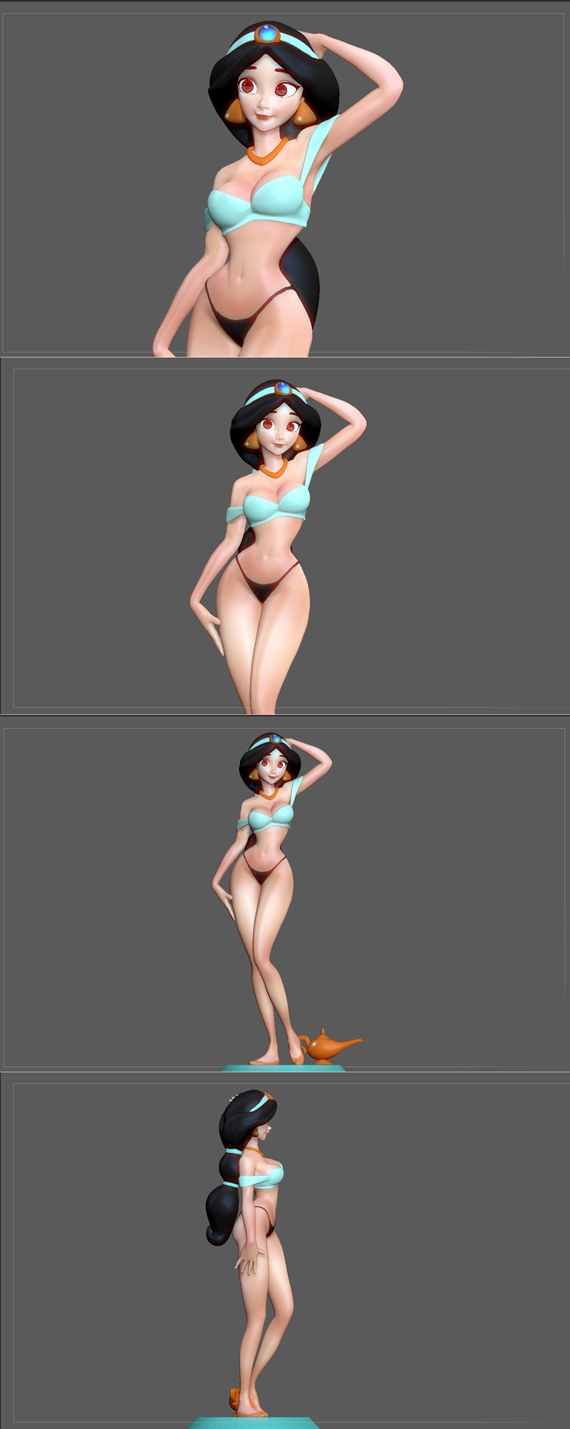 茉莉公主 3D打印模型|Jasmine Princess – 3D Print Model STL