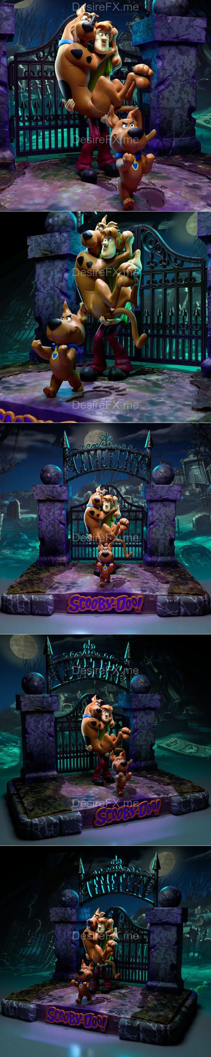 苏迪超能队3D打印模型|Scooby-Doo, Shaggy and Scrappy-Doo in Action – 3D Print Model STL