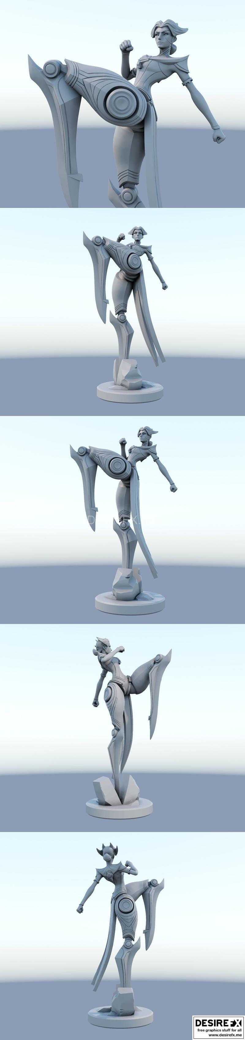 洛里奥3D打印模型：英雄联盟卡米尔|Camille League of Legends – 3D Print Model STL