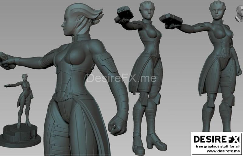 质量效应 Liara 3D打印模型|Liara – Mass Effect – 3D Print Model STL