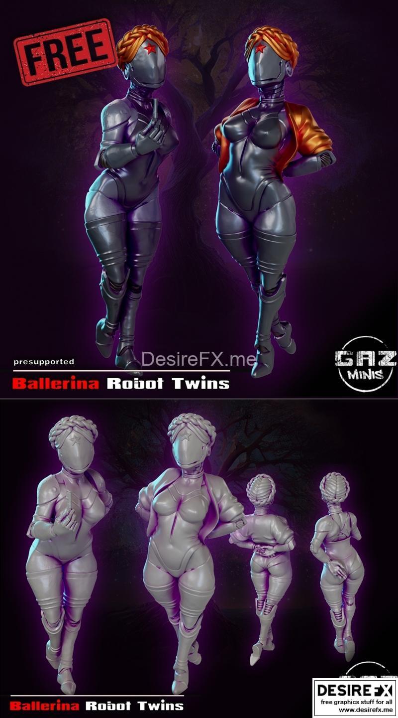 原子之心芭蕾舞双胞胎粉丝迷你模型 3D打印版|Atomic Heart Ballerina Twins Fan minis – 3D Print Model STL