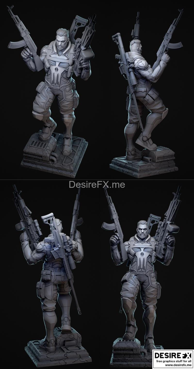 惩罚者 3D打印模型|Punisher – 3D Print Model STL