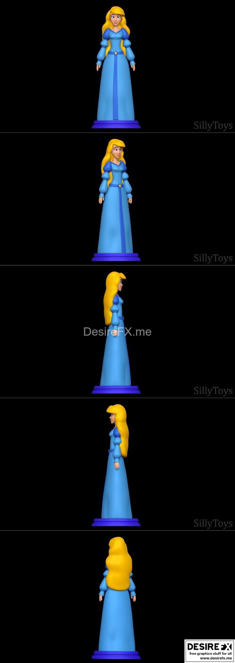 天鹅公主3D打印模型|Princess Odette – The Swan Princess – 3D Print Model STL