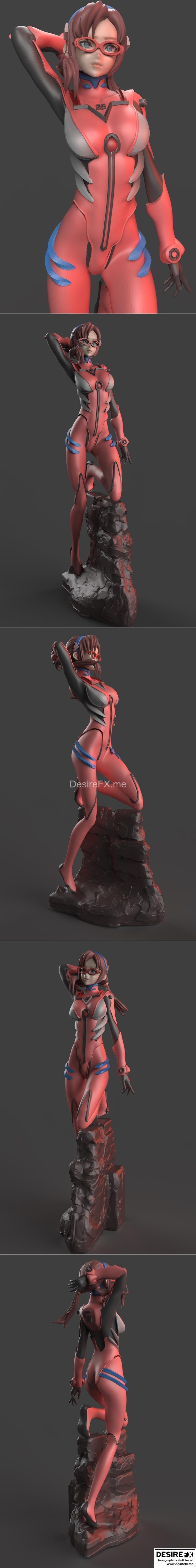 Marimakinami 3D打印模型雕像与人像|Marimakinami with NSFW version Statue and Bust – 3D Print Model STL