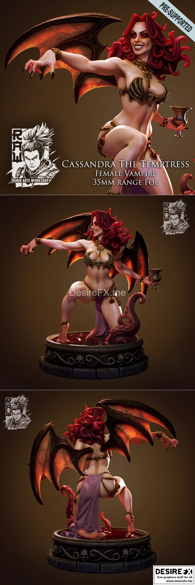 卡桑德拉· temptress - 女吸血鬼 - 3D打印模型|Cassandra The Temptress – Female Vampire – 3D Print Model STL