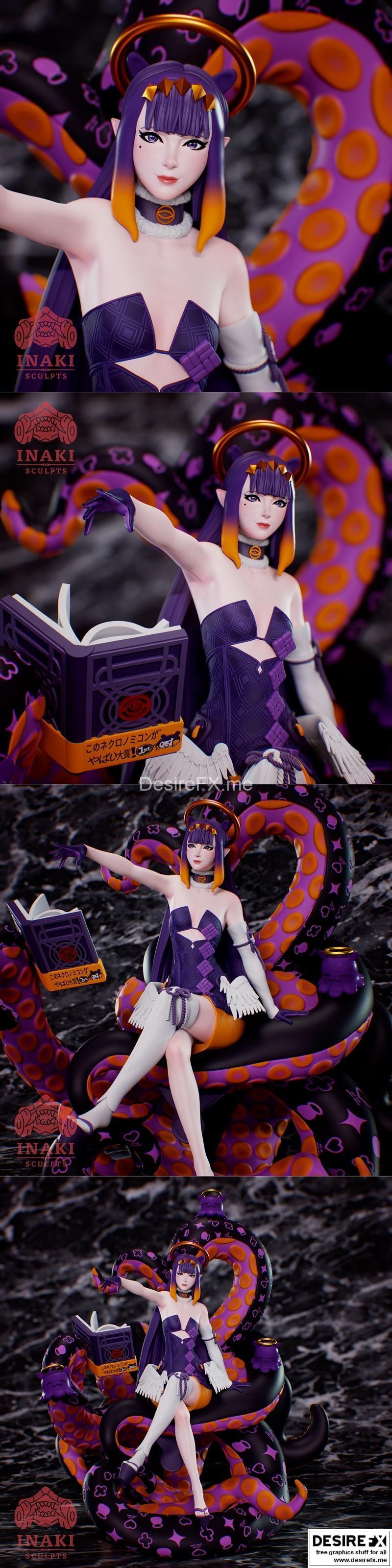 Ninomae Inanis - Inaki雕塑 - 3D打印模型|Ninomae Inanis – Inaki Sculpst – 3D Print Model STL