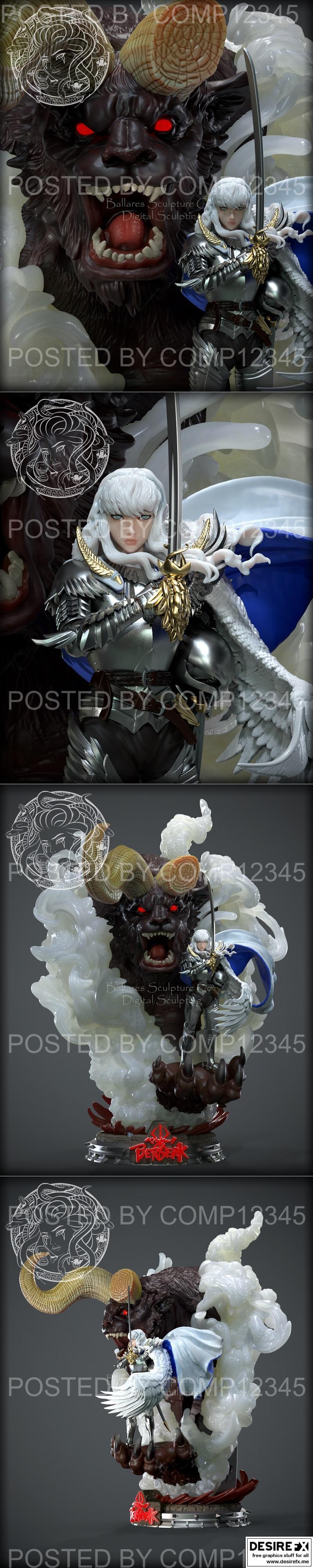 《攻壳机动队 - 爱丽丝 - 3D打印模型》|Berserk Griffith – 3D Print Model STL