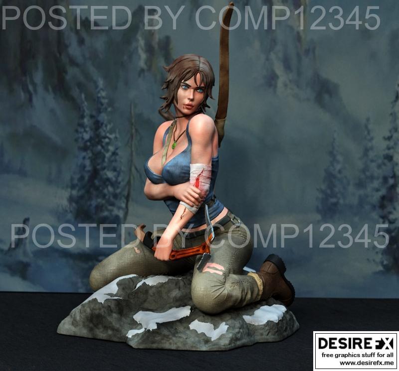 《 Tomb Raider 萨拉·克罗夫特 3D打印模型》|Lara Croft from Tomb Raider – 3D Print Model STL