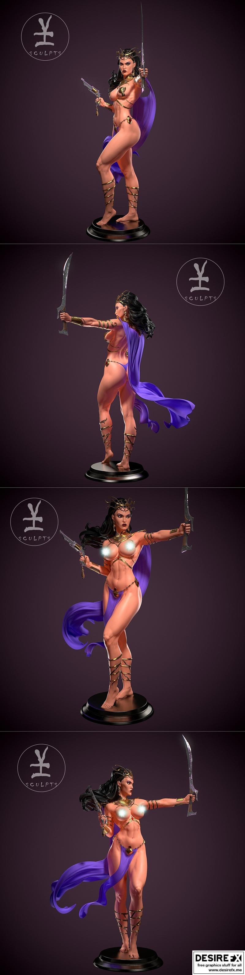 Yan-H工作室 3D打印模型 Dejah Toris|Yan-H – Dejah Toris with NSFW – 3D Print Model STL