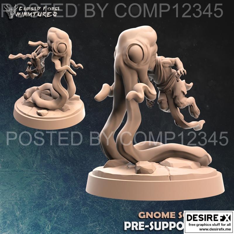 小妖精章鱼人——3D打印模型|Gnome Squidling – 3D Print Model STL