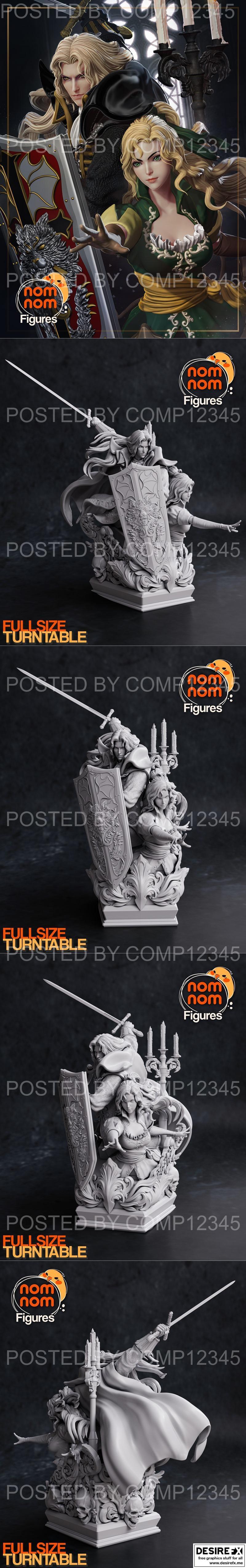 暗黑之魂：阿尔卡德3D打印模型|Alucard – Symphony of the Night – 3D Print Model STL
