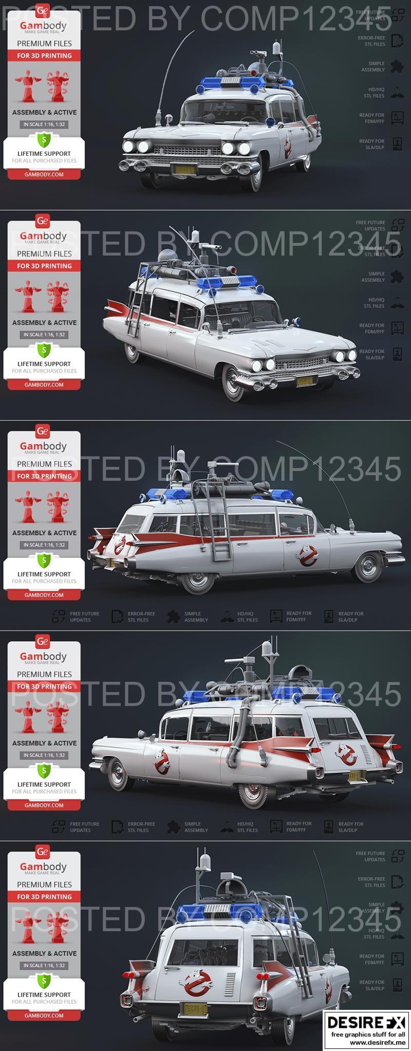 Ecto-1 3D打印模型|Ecto-1 – Gambody – 3D Print Model STL
