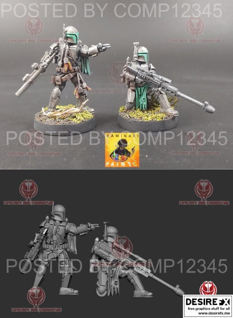 狙击手特工队 3D打印模型|Bounty Hunter Sniper Team – 3D Print Model STL