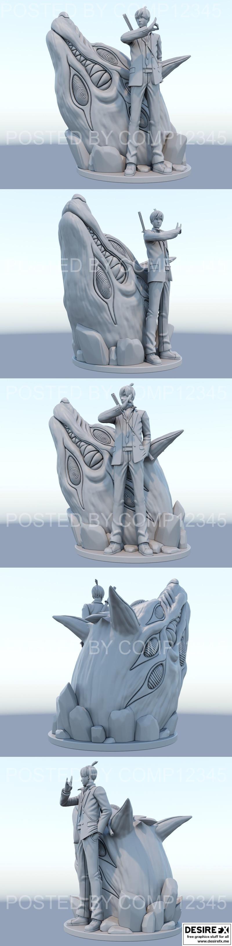 Aki Hayakawa 3D打印模型|Aki Hayakawa from Chainsawman – 3D Print Model STL