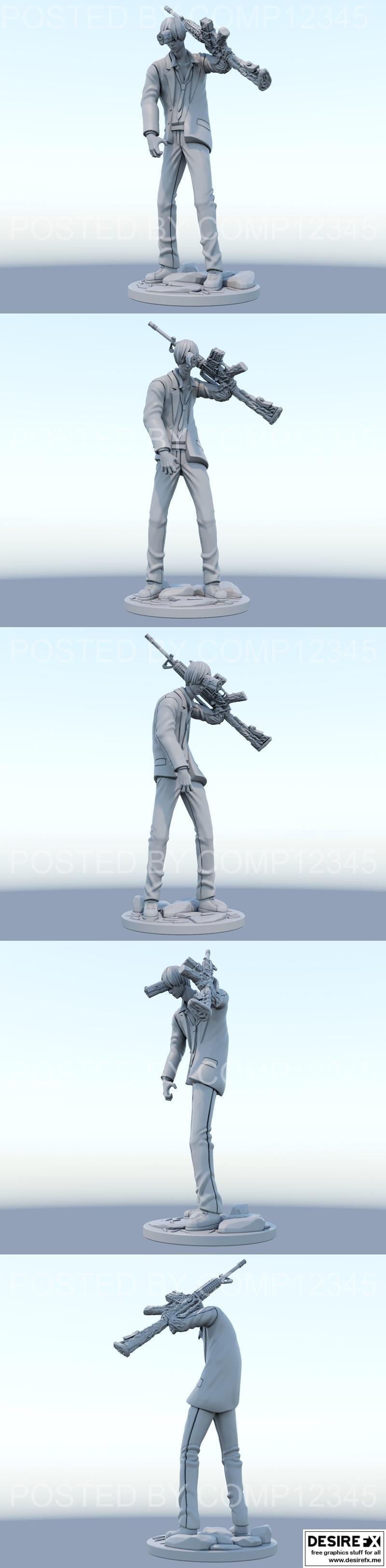 Chainsawman 中的 Aki Devil 3D打印模型|Aki Devil from Chainsawman – 3D Print Model STL
