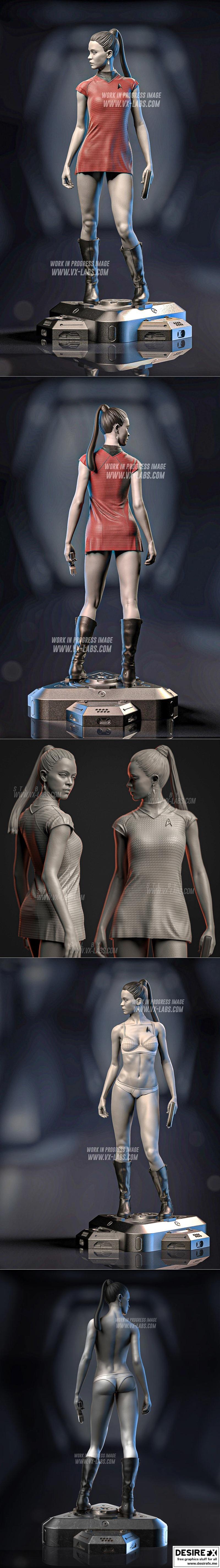 乌苏拉3D打印模型|Nyota Uhura with NSFW version – 3D Print Model STL