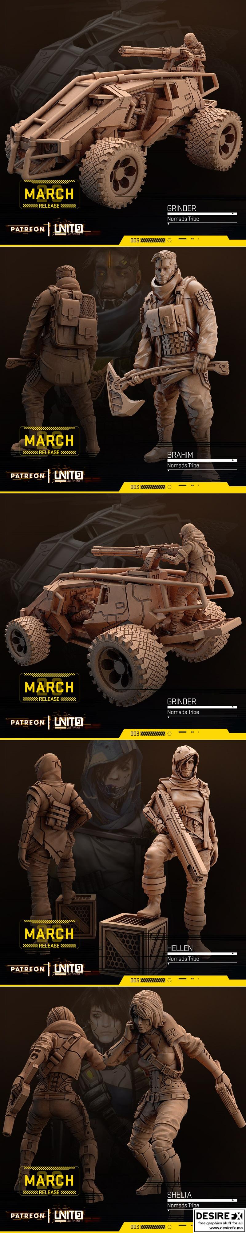 3D打印模型：赛博朋克2077角色模型-艾德里安·沃克|Unit 9 March 2023 – 3D Print Model STL