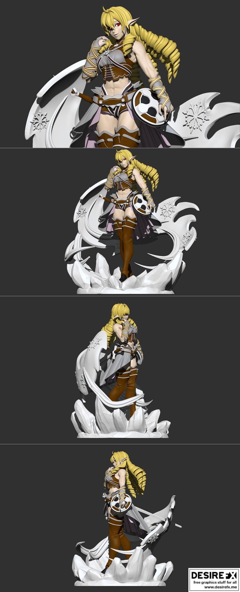 埃尔琳赛·龙路 3D打印模型|Elinalise Dragonroad – MUSHOKU TENSEI – Krlts – 3D Print Model STL