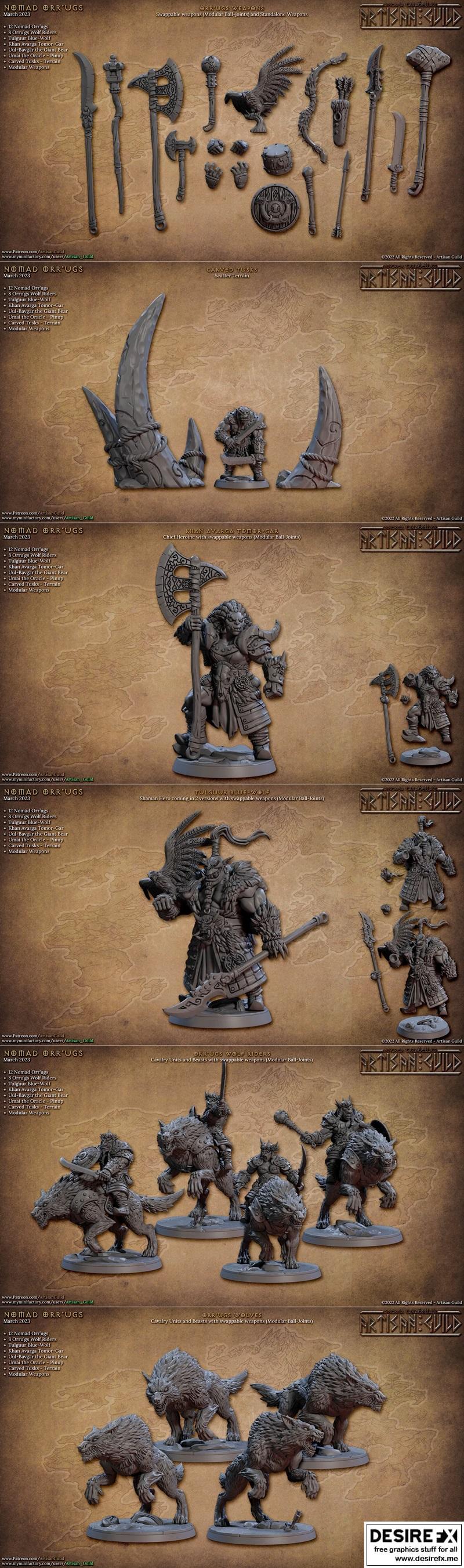 匠人 guild - 诺德奥格斯 - 3D打印模型|Artisan Guild – Nomad Orr-ugs March 2023 – 3D Print Model STL